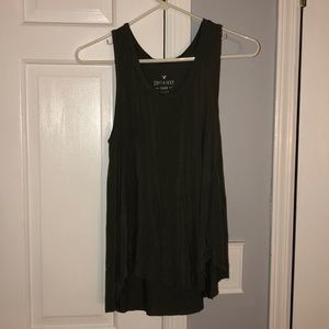 dark green flowy tank top